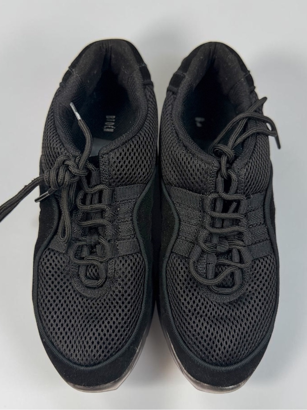 BLOCH Boost Womens 10 Black Mesh Split Sole Jazz Hip Hop Studio Dance Sneakers